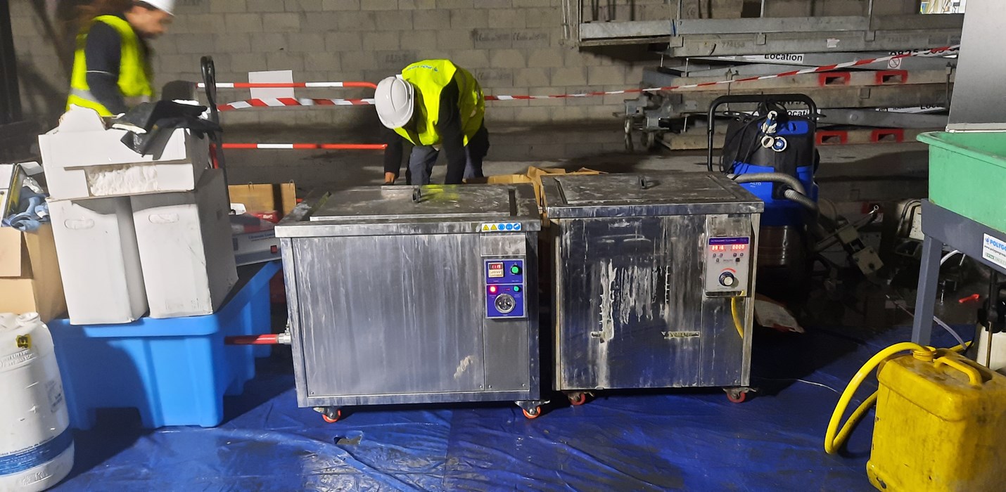 Cuve à ultrasons : méthode de décontamination