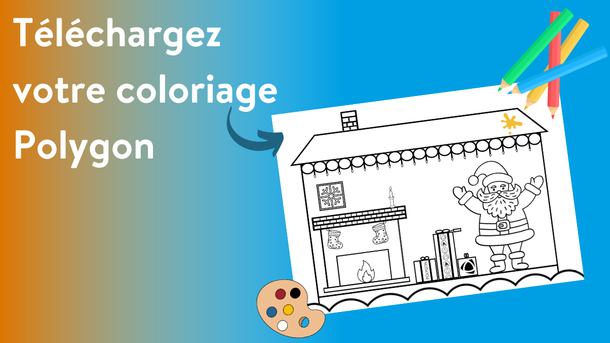 Un coloriage de Noël Polygon