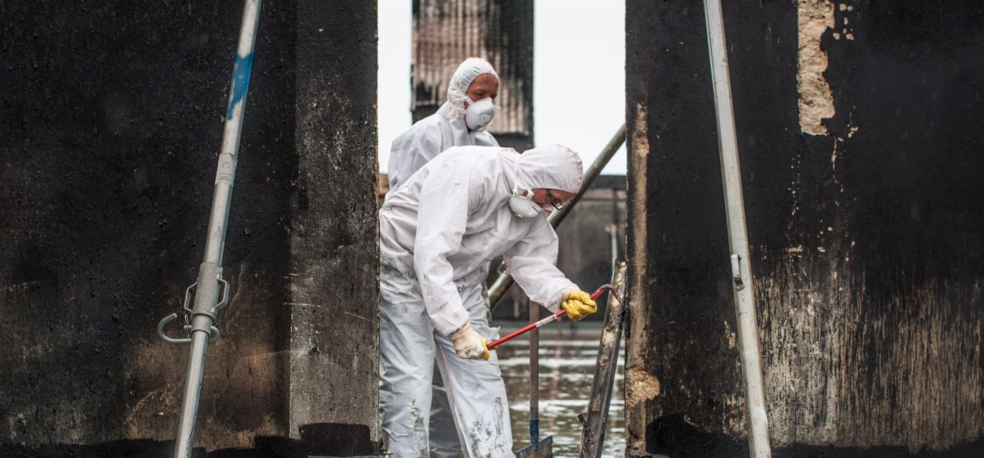 Assainissement des dégâts après incendie