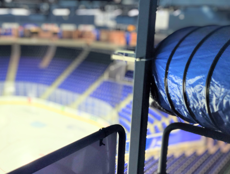 Gestion de l'humidité dans une patinoire NCAA