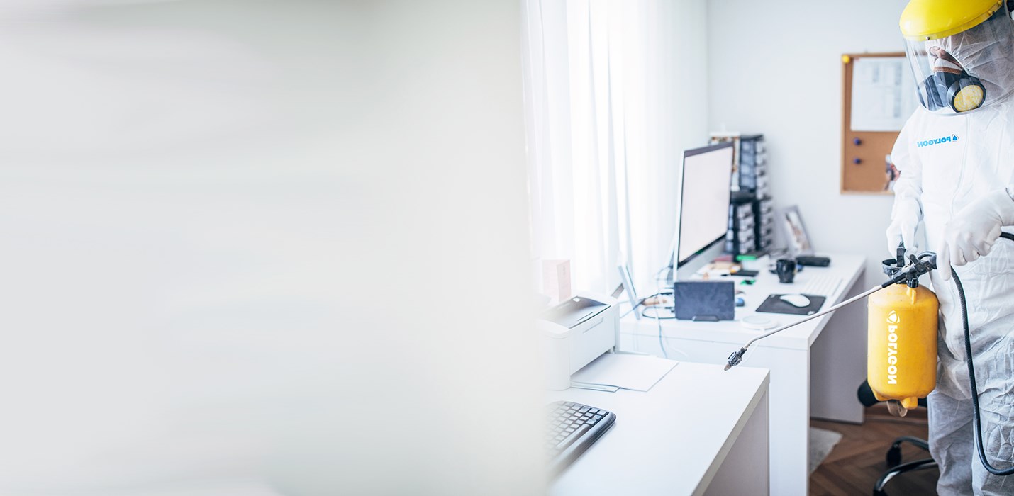 Polygon´s micro shield disinfecting program enable the customers to keep up their business