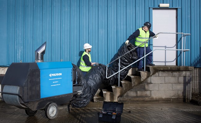 Klimaatcontrole met tijdelijke verwarming van Polygon