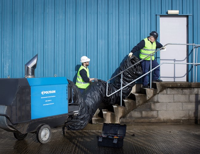 Klimaatcontrole met tijdelijke verwarming van Polygon