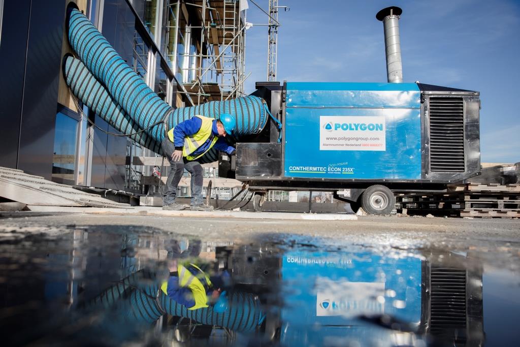 Polygon bouwdrogen en bouwverwarmen project