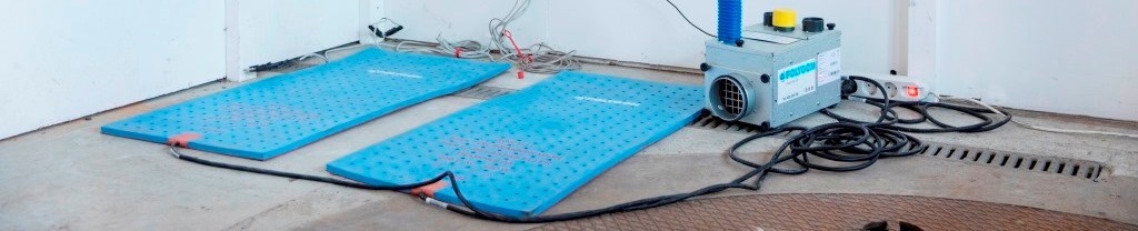 Drogen met Polygon heatmats