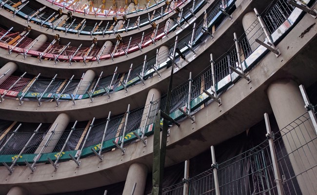 Parkeergarage Lammermarkt in aanbouw waar Polygon klimaatoplossingen leverde
