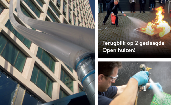 De voorzijde van de First & Fast geeft een aantal artikelen weer: De kracht van veelzijdigheid waardoor Polygon op maat gemaakte klimaatoplossingen levert. Een terugblik op 2 geslaagde Open huizen in maart en Herstel van elektronische apparatuur.