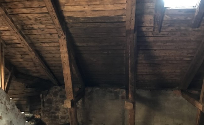 Isblästring av vind efter brand