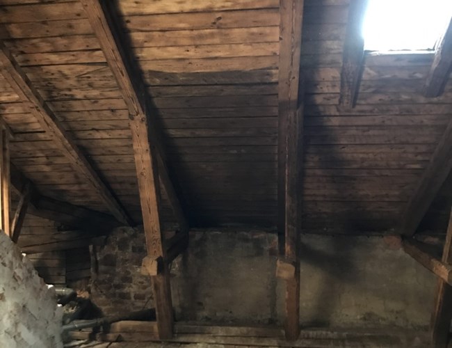 Isblästring av vind efter brand