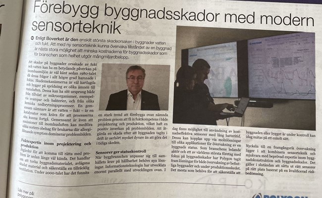Polygon förebygger byggnadsskador med modern sensorteknik