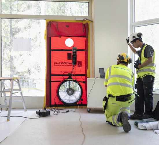 Lufttäthet. Lufttäthetsprovning. Läcksökning